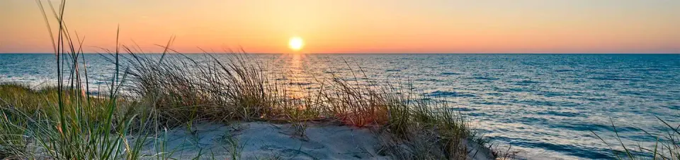 Lake Michigan at Sunset in Indiana Dunes National Park cropped