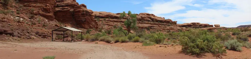 A photo of Indian Creek Falls group site