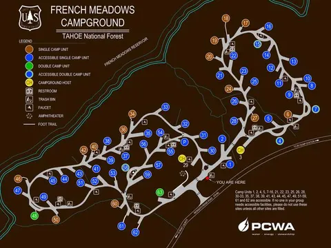 French Meadow Campground redesign map
