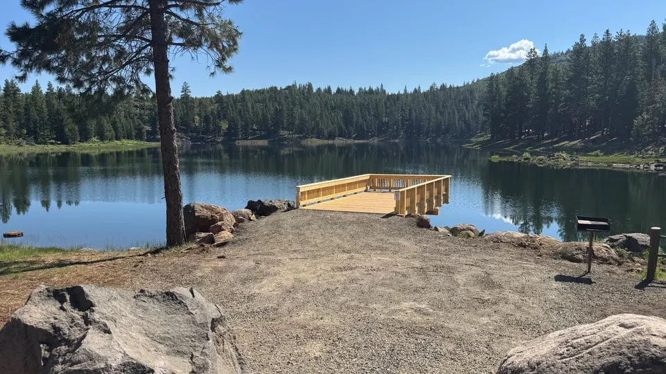 Lofton fishing pier and reservoir.