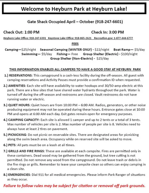 Heyburn Park Rules