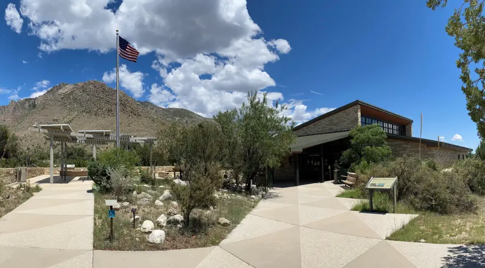 Guadalupe Mountains National Park Visitor Center Located in the Pine Springs area and surrounded by desert vegetation.
