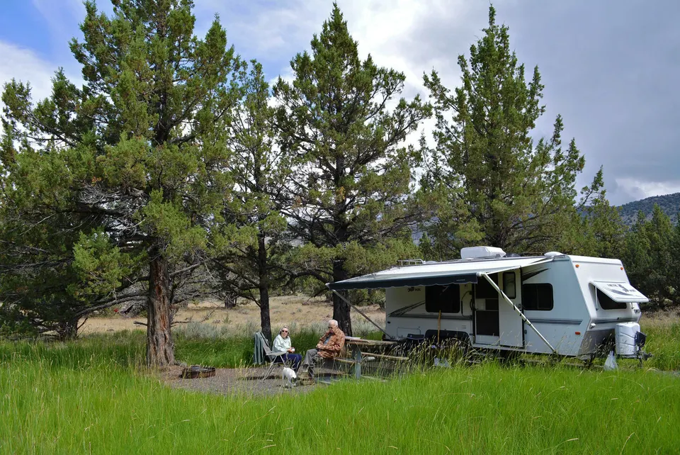 RV campers enjoying South Steens Campground