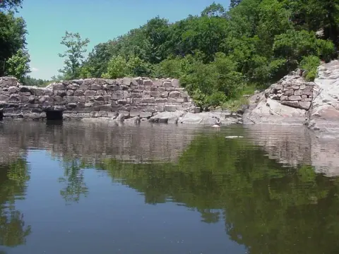 Wading by Old Dam