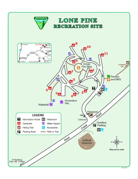 Lone Pine Site Map