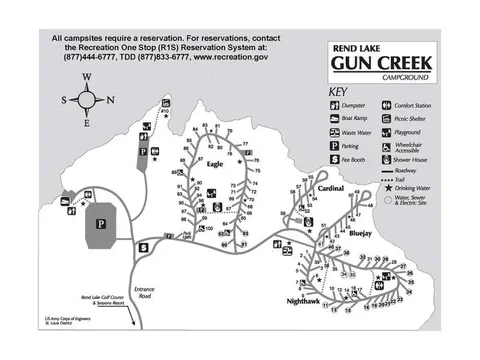 Gun Creek Campground Map