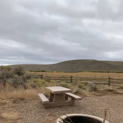 Average site at Little Creek Campground