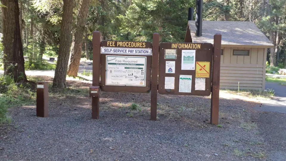 Campground fee station