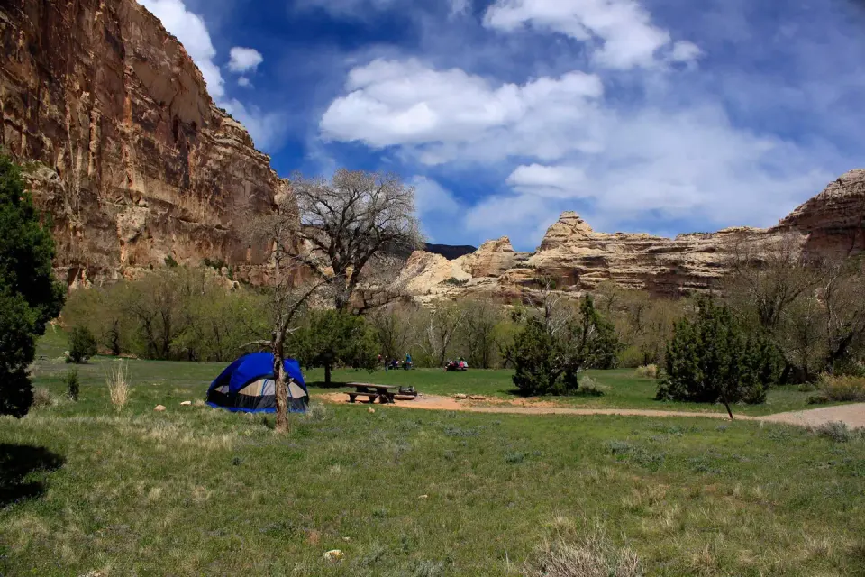 Echo Park Campground Nestled among Rock Formations