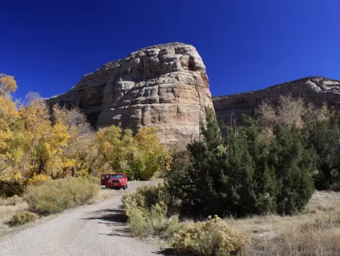 The Gravel Road to Echo Park Campground Requires a high clearance, 4WD vehicle