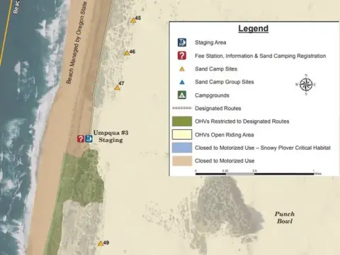 UMPQUA 3 SAND CAMPING MAP