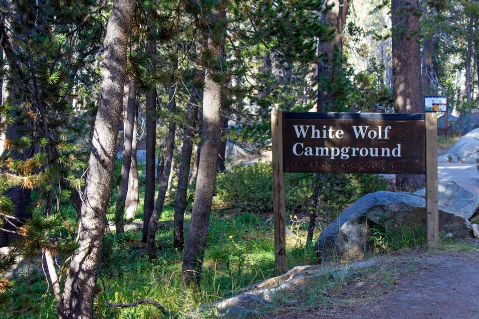 White Wolf Campground Entrance Sign