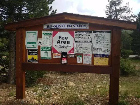 May Queen Campground information kiosk