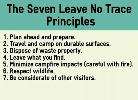 The Seven Leave No Trace Principles.