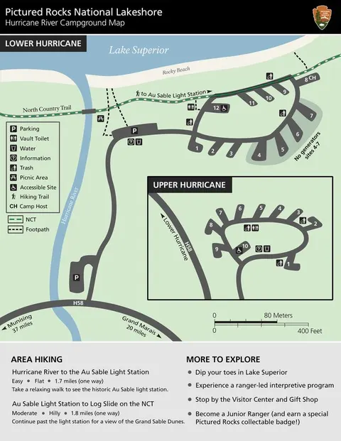 Hurricane River Campground Map
