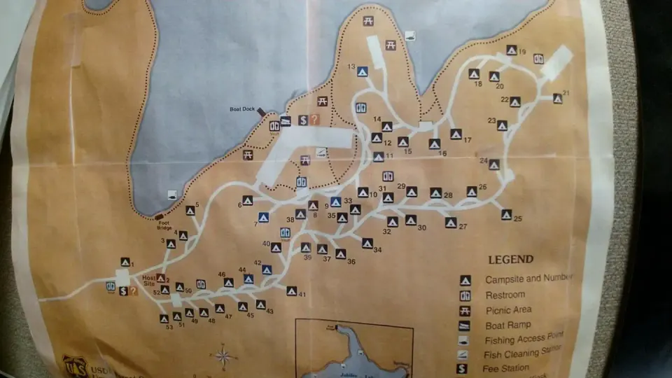 Map of Jubilee Lake Campground