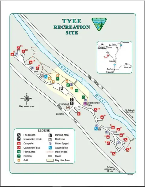 Tyee Campground Map.
