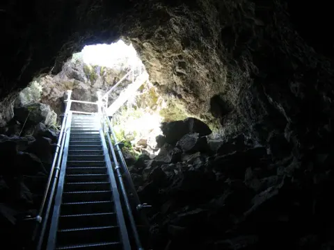 Cave Entrance with Stairs